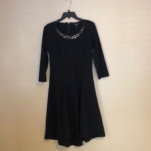 Jeweled neck dress. Worn once